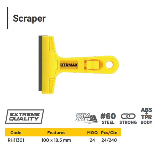SCRAPER WITH SHORT HANDLE