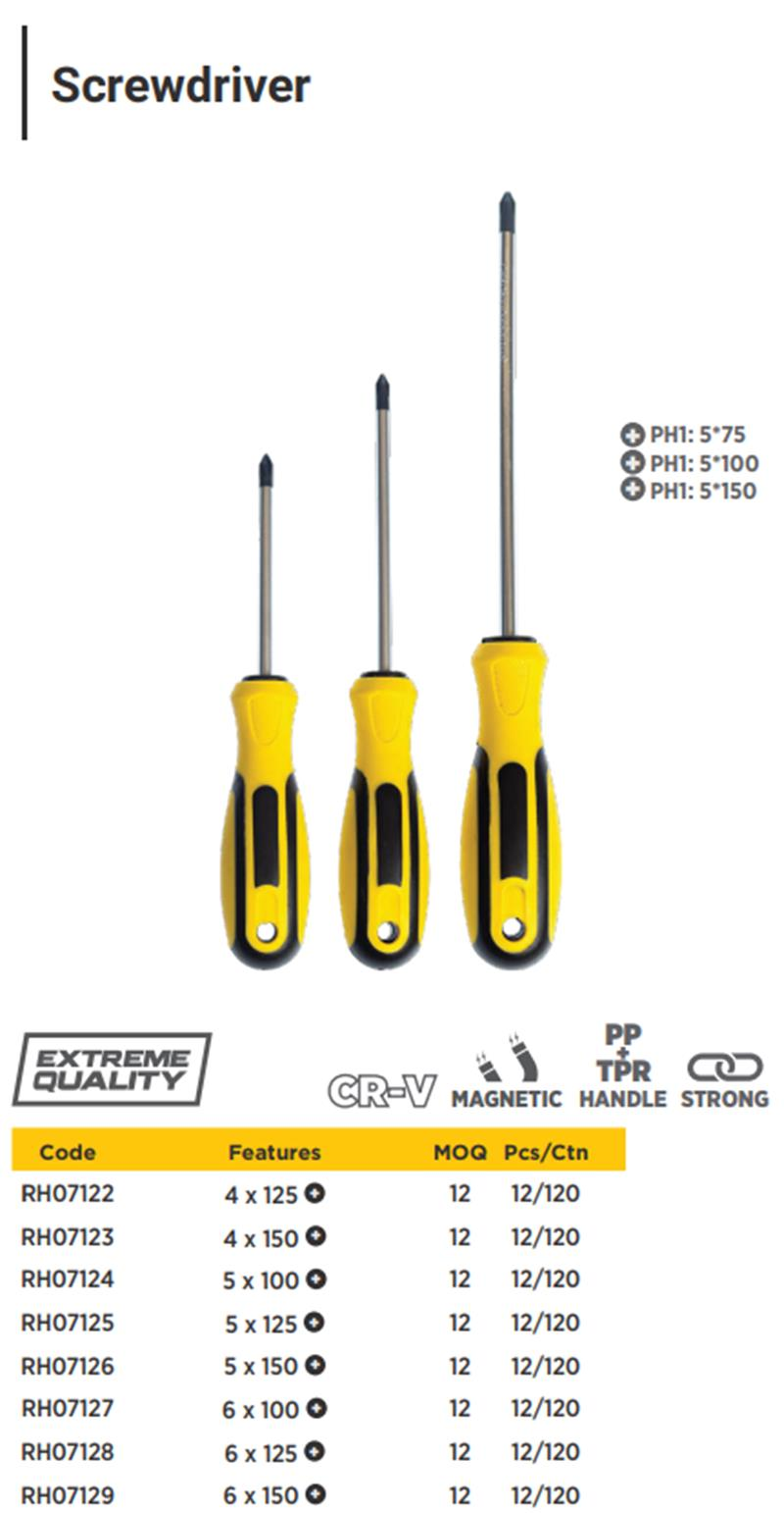 SCREWDRIVER "RTRMAX" 4*125MM(+)