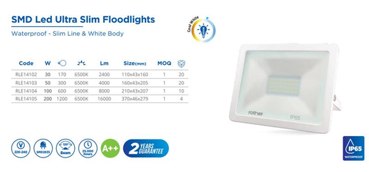 SMD LED SLIM FLOODLIGHT, 100W,220-240V