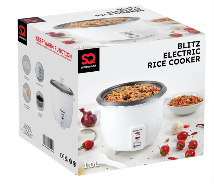 SQ Blitz Electric 1.0 Litre Rice Cooker