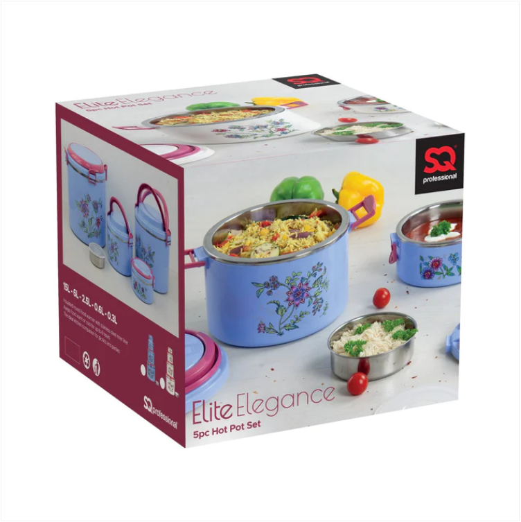 SQ Elite Elegance Hot Pot Set 5pc Blue