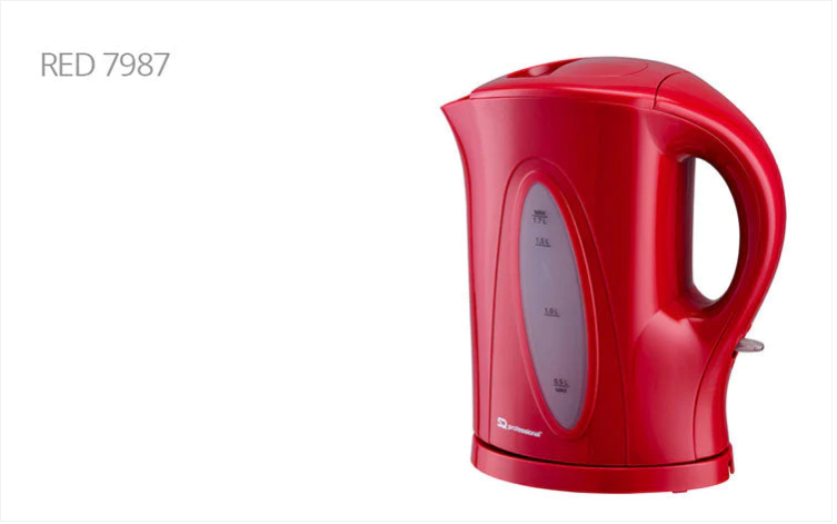 SQ Professional Aquen Fast Boil Cordless Kettle 1.7 Litre 2200W Red