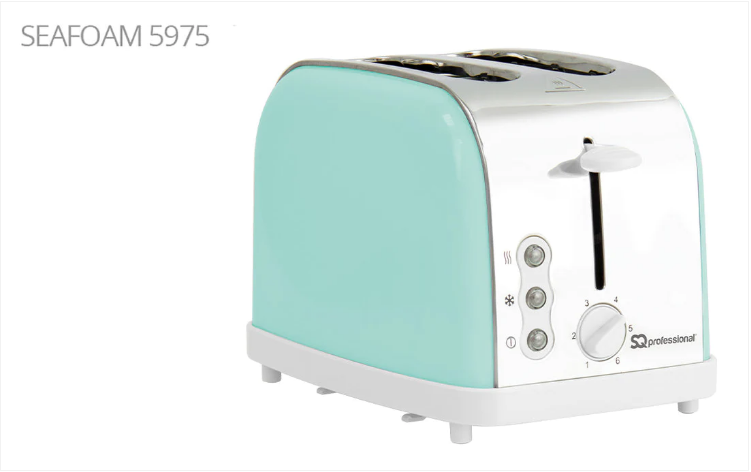 SQ Professional Dainty 2 Slice Toaster 900W Seafoam