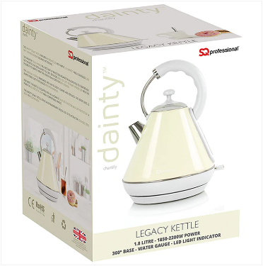 SQ Professional Dainty Legacy Kettle 1.8 Litre 2200 Watt Seafoam