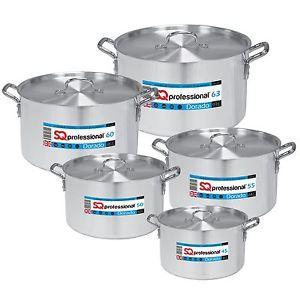 SQ Professional Dorado Cookware Aluminium Casserole Set of 5 Pieces 45 / 50 / 55 / 60 / 65 cm