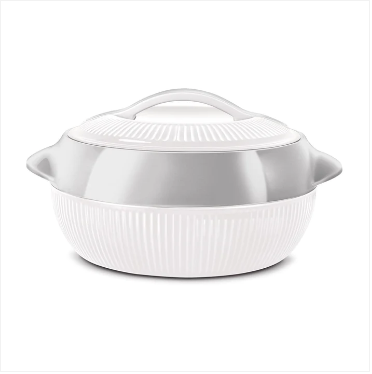 SQ Professional Fiesta Insulated Casserole 3Pc Set White-Silver