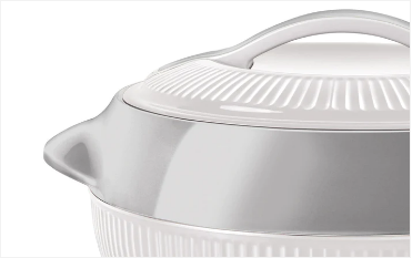 SQ Professional Fiesta Insulated Casserole 3Pc Set White-Silver