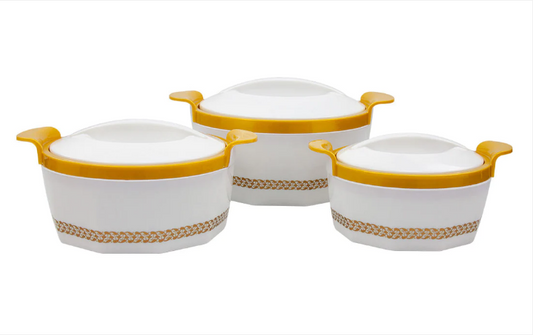 SQ Professional Fionna Hot Pot Set 3pc 1.0 - 1.5 - 2.5 Litre White