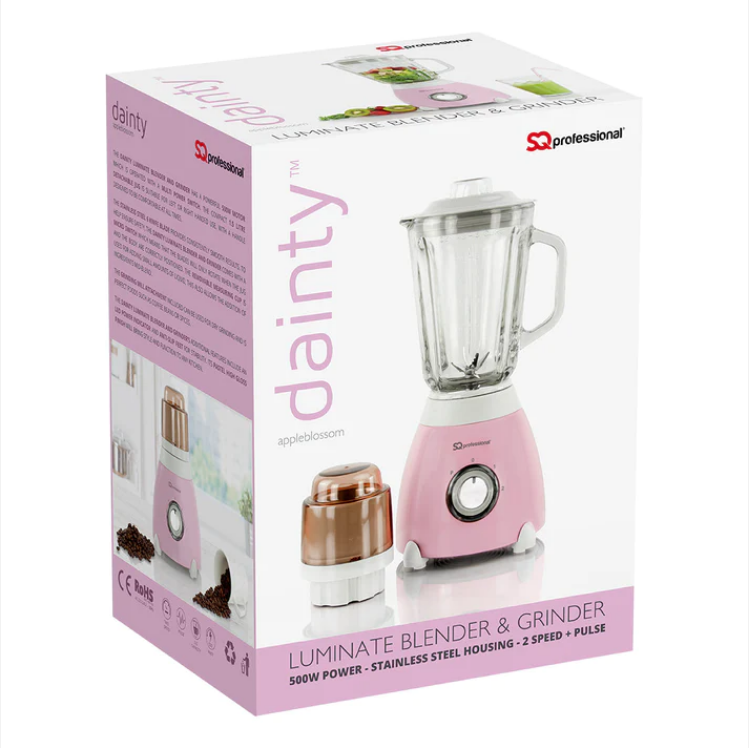 SQ Professional Luminate Blender and Grinder 500W Appleblossom