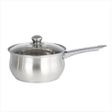 SQ Professional Lustro Stainless Steel Saucepan Set of 3 Silver