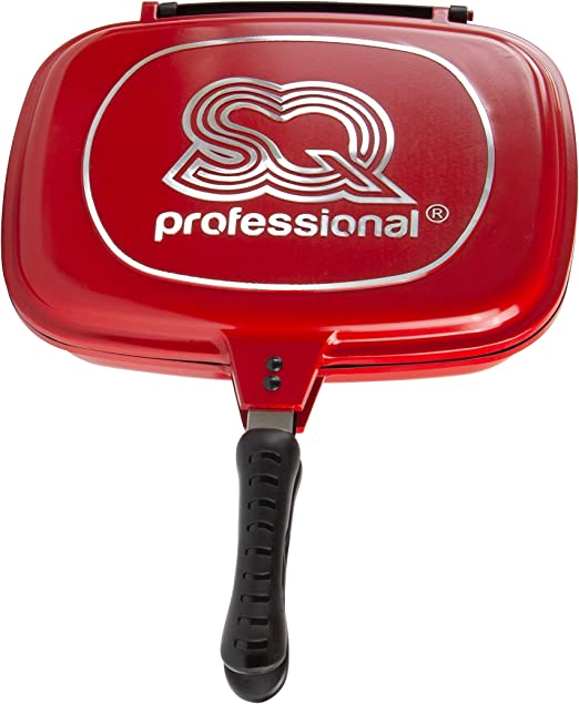 SQ Professional Nea Rossa Die Cast Magic Pan 32cm Double Sided Red