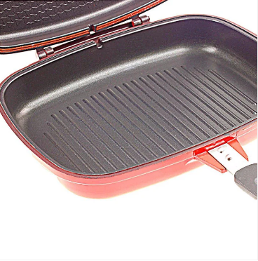 SQ Professional Nea Rossa Die Cast Magic Pan 32cm Double Sided Red