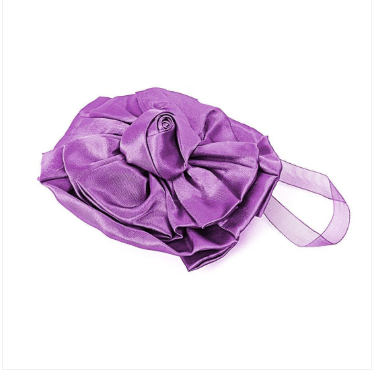 Satin Floral Shaped Magnetic Curtain Tie Backs Assorted Colours