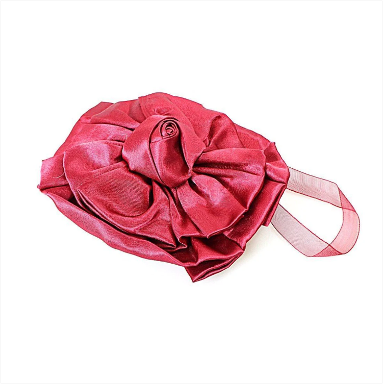 Satin Floral Shaped Magnetic Curtain Tie Backs Assorted Colours