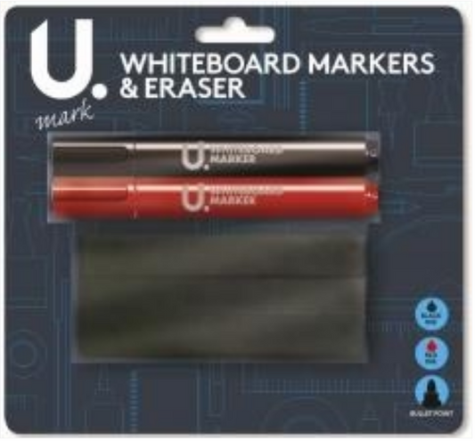 School Office White Board Marker And Eraser Red Black Markers