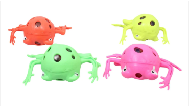 Sea World Children's Mesh Squeegee Frog Soft Toy 4 Colours 7cm