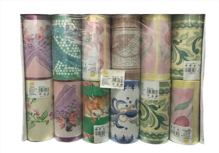 Self Adhesive Wallpaper Border Roll 10.6 cm x 5 m Assorted Designs