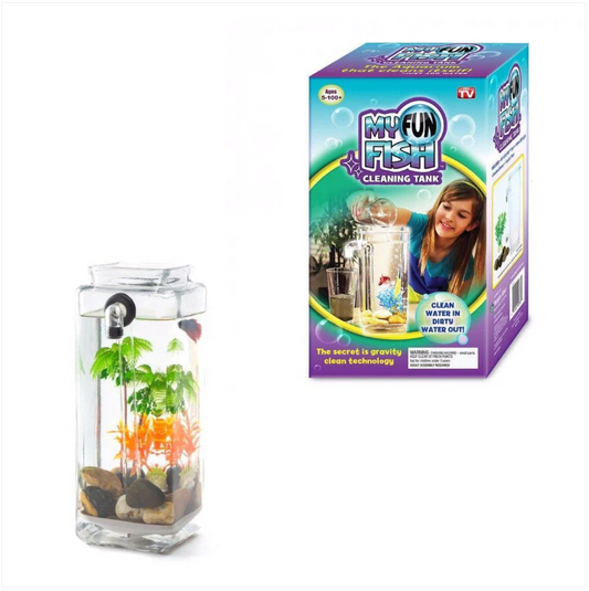 Self Cleaning Aquarium My Fun Fish Tank Complete Kit With Light Gravity Clean