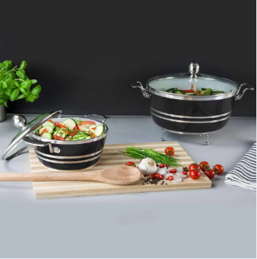 Seramiq Metallic Diecast Stockpot Set 5 Pc