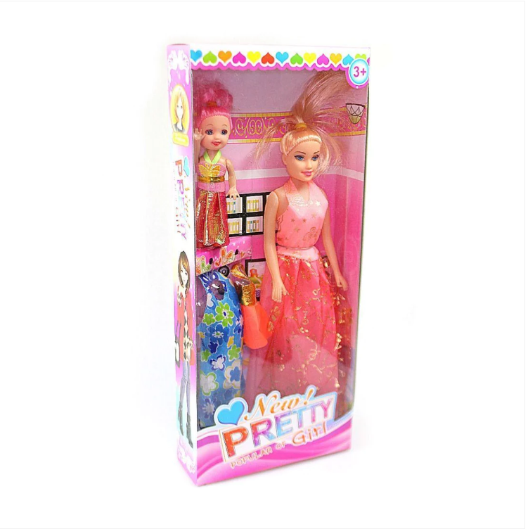 Set Of 2 Fashion Dolls Interchangeable Costumes Dress Up & Pretend Play 3+