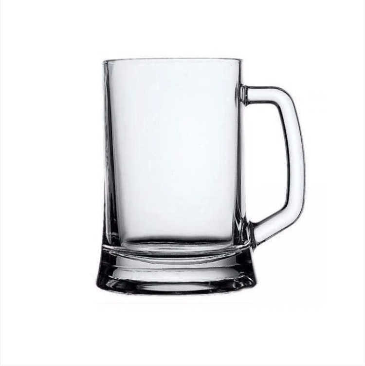 Set Of 2 High Quality Classic Heavy Duty 660ml Big Bear Glass Mugs Home Glassware