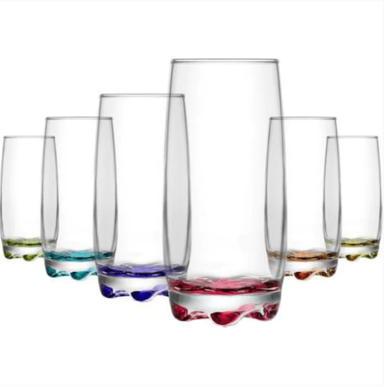 Set Of 6 CORAL ADORA 390cc- 13 1/4oz Glasses