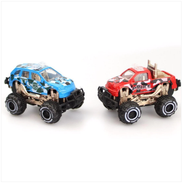 Set of 2 Kids Pull Back Mini MONSTER TOY TRUCKS