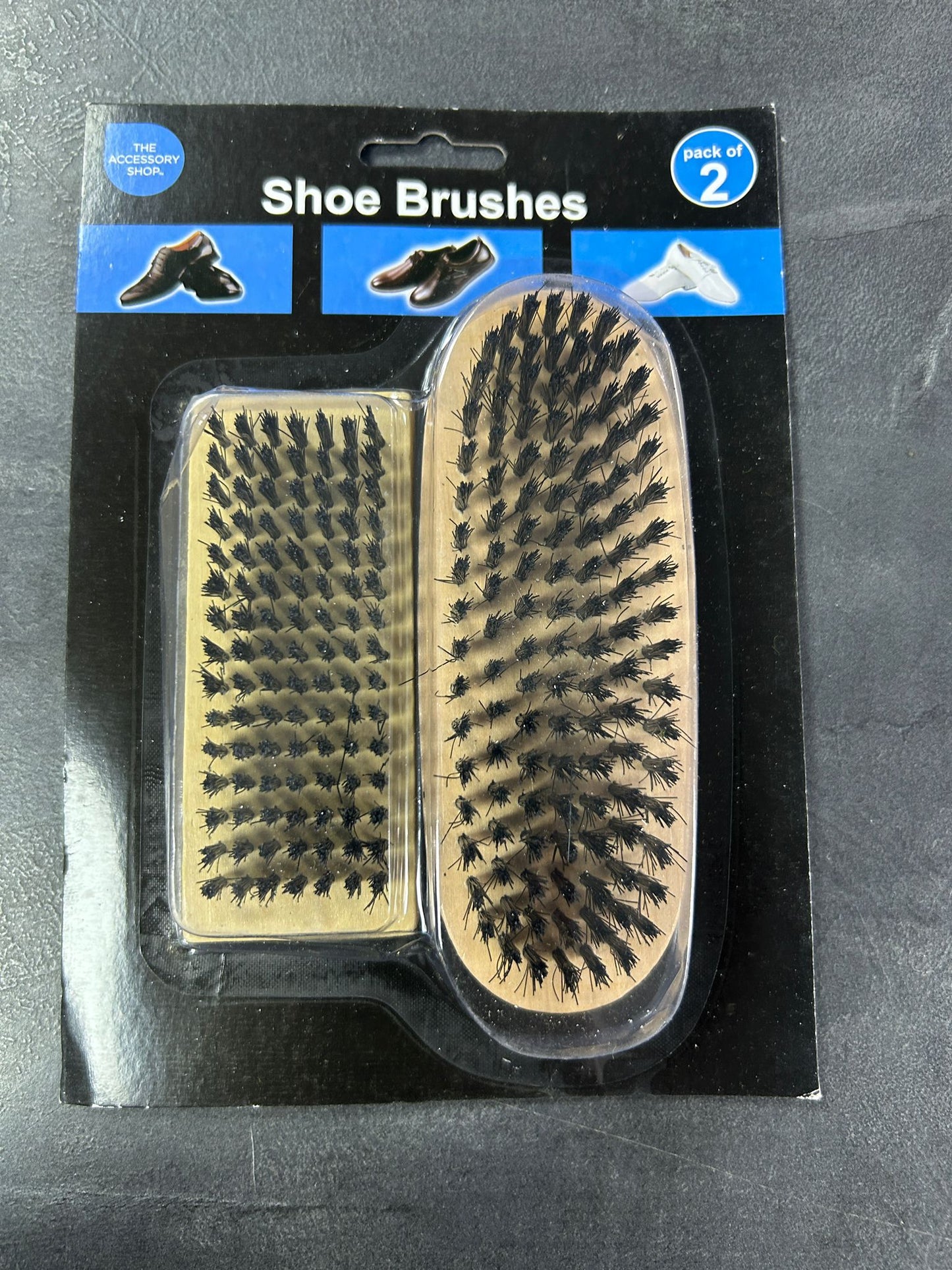 Shoe and Boot Brushes Restore Clean and Polish 2 Pack