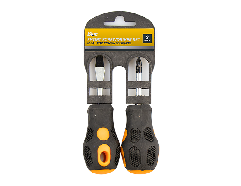 Short Screwdriver Set 2pk