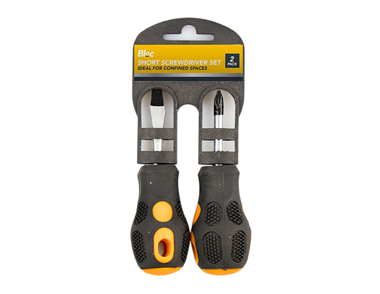 Short Screwdriver Set 2pk