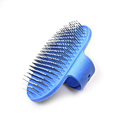 Silicone Dog Brush Metal Bristles with Hand Wrap 13 cm