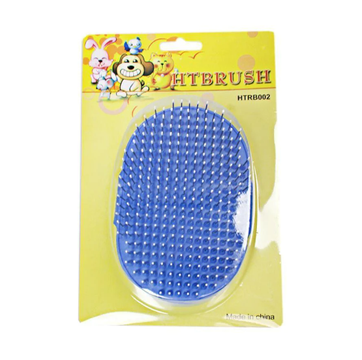 Silicone Dog Brush Metal Bristles with Hand Wrap 13 cm