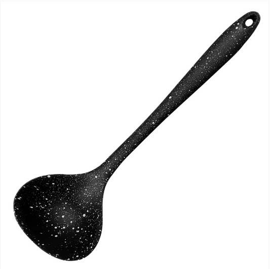 Silicone Ladle 8.5 x 29.5 cm Speckled Black