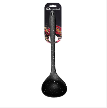 Silicone Ladle 8.5 x 29.5 cm Speckled Black