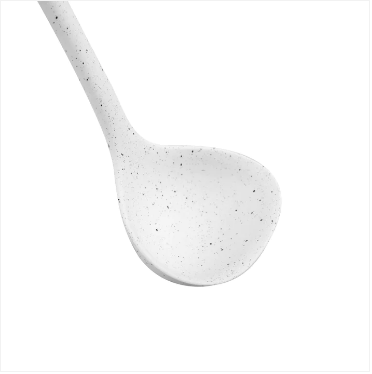 Silicone Ladle 8.5 x 29.5 cm Speckled White