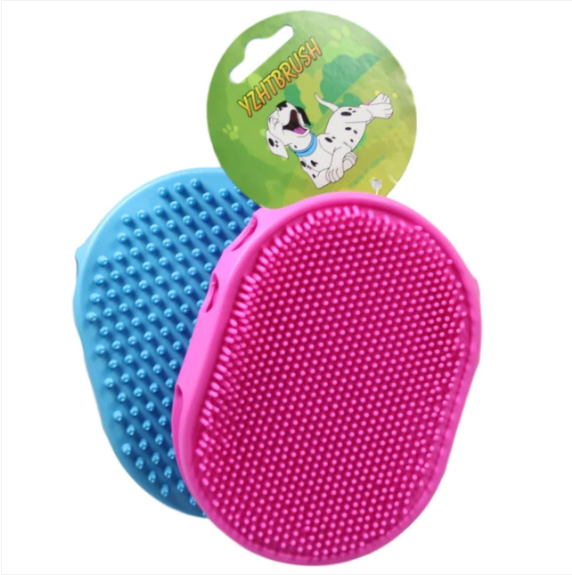 Silicone Pet Dog Double Sided Grooming Pad Brush 15 cm Assorted Colours