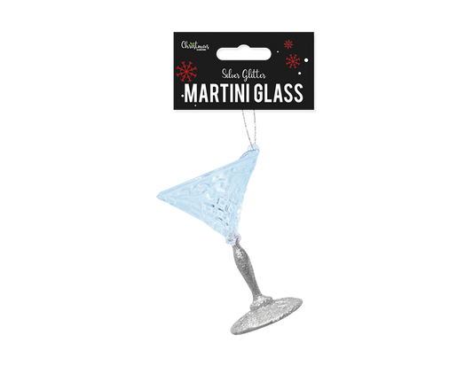 Silver Acrylic Martini Glass