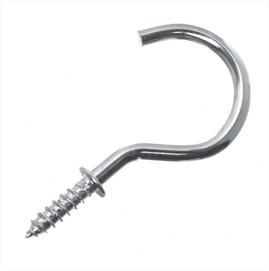 Silver Cup Hooks Chromed 1 1/2'' Pack Of 10