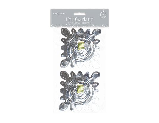 Silver Foil Garlands - 2 Pack