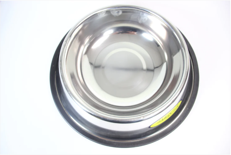 Silver Stainless Steel Basic Dog Bowl 1 Piece 270g 30 x 7cm