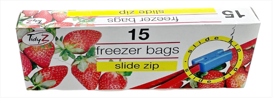 Slide Lock Seal Freezer Bags 20.3 x 17.8 cm Pack of 15