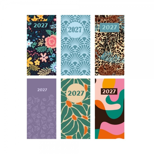 Slim Graphic Patterned Diary, 6 Asst in CDU