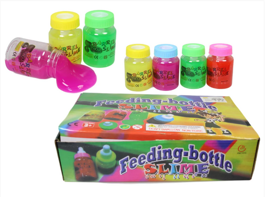 Slime Feeding Bottle Stress Relief Slime Kids Fun Putty Bottle Assorted Colours