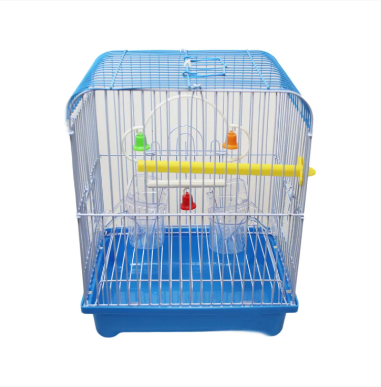 Small Indoor Outdoor Bird Cages Green Pink Blue Random Sent 22cm x 27cm