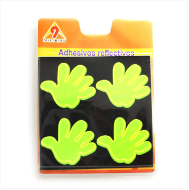 Smiley Face And Handprint Adhesive Reflectors