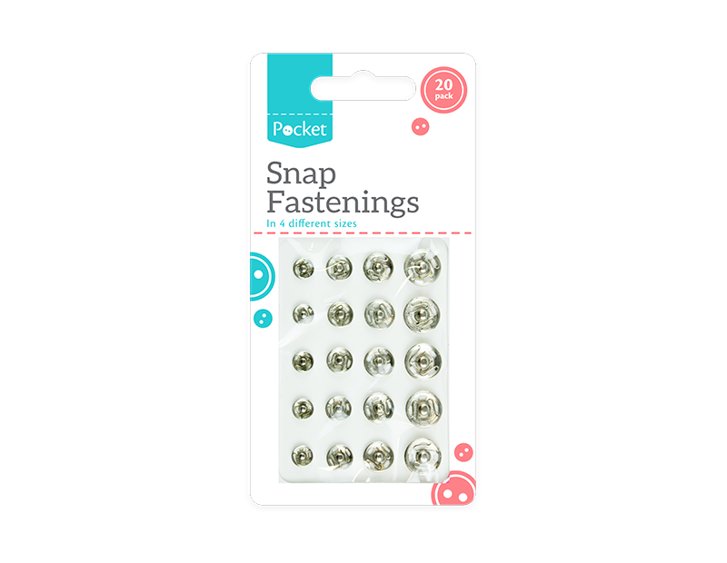 Snap Fastenings - 20 Pack