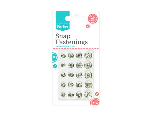 Snap Fastenings - 20 Pack