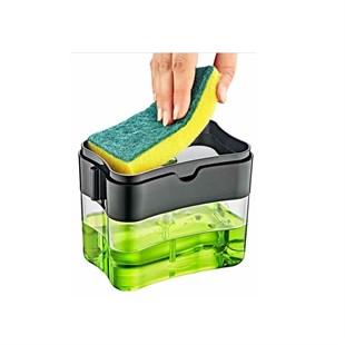 Soap Pump & Storage With Sponge Ideal For The Kitchen