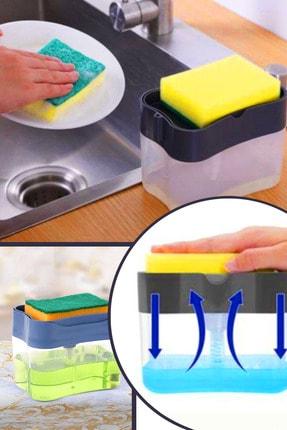 Soap Pump & Storage With Sponge Ideal For The Kitchen