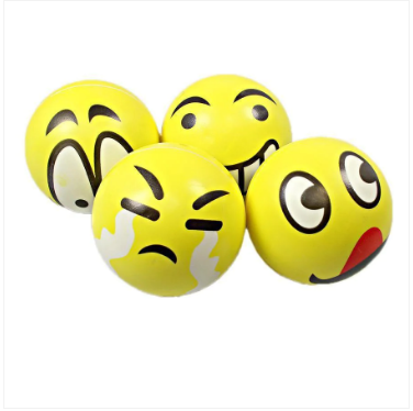 Soft Emoji Style Stress Relief Ball Yellow Assorted